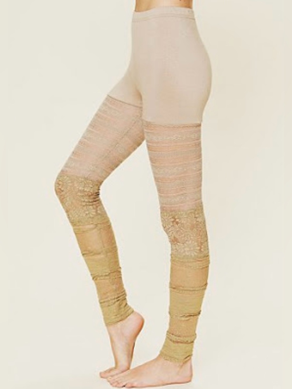 Free People Ruffled Lace Leggings